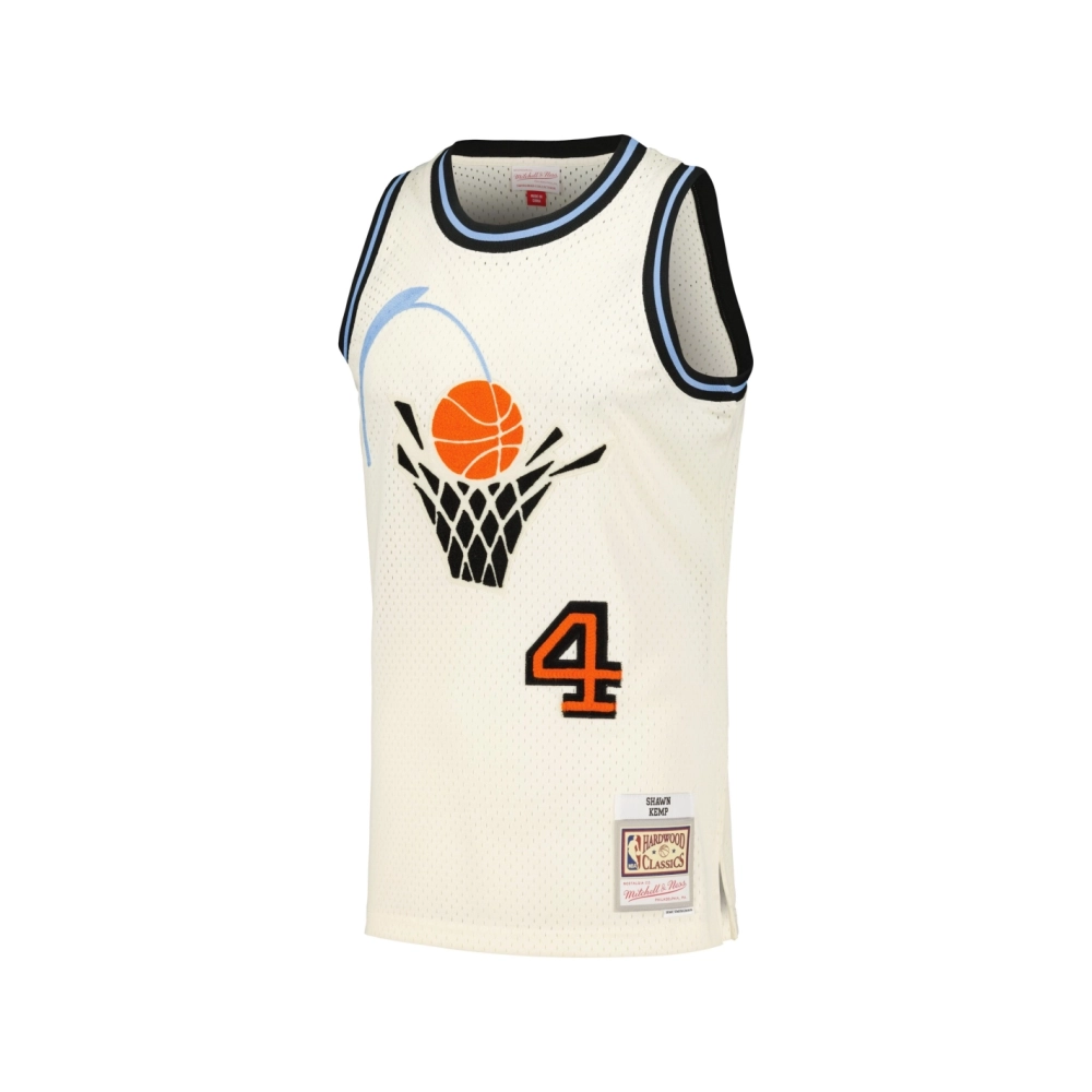 Mens Cleveland Cavaliers Shawn Kemp Cream Chainstitch Swingman Jersey,Cleveland Cavaliers,NBA,JERSEY with free shipping