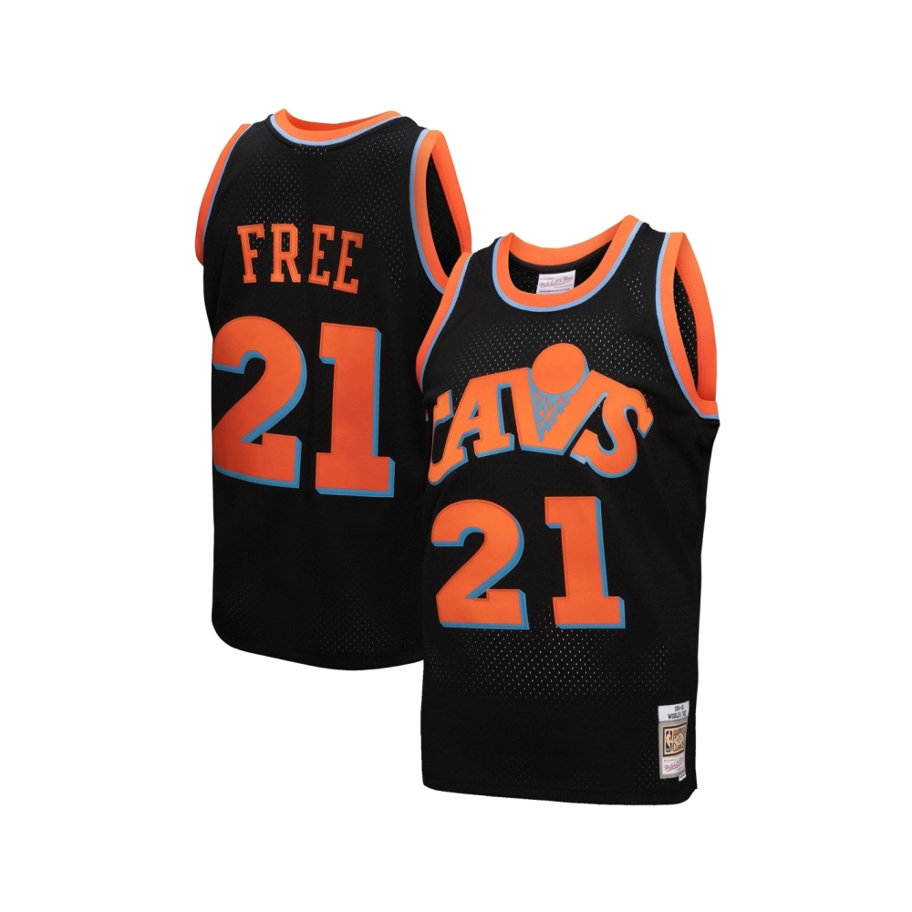 Mens Cleveland Cavaliers Black 1984-85 Hardwood Classics World B. Free Reload 3.0 Swingman Jersey,Cleveland Cavaliers,NBA,JERSEY