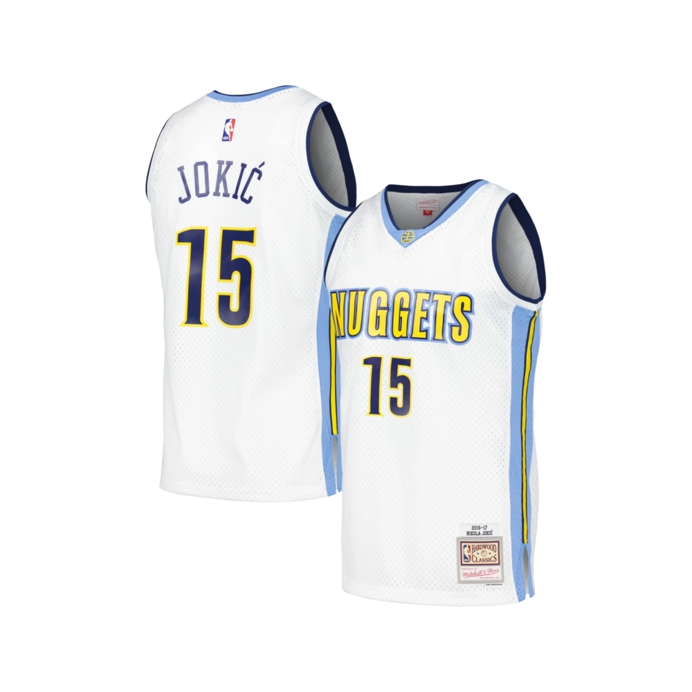 Mens Denver Nuggets Nikola Jokic White 2016 17 Throwback Swingman Jersey,Denver Nuggets,NBA,JERSEY with free shipping