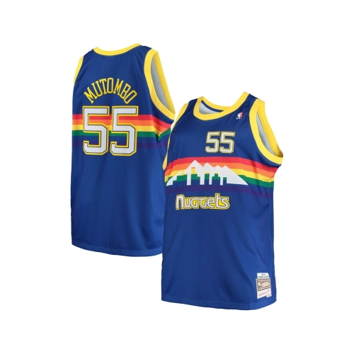 Mens Denver Nuggets Dikembe Mutombo Royal 1991 92 Big Tall Hardwood Classics Swingman Jersey,Denver Nuggets,NBA,JERSEY with free
