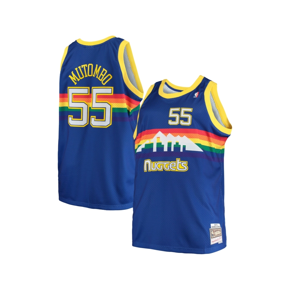 Mens Denver Nuggets Dikembe Mutombo Royal 1991 92 Big Tall Hardwood Classics Swingman Jersey,Denver Nuggets,NBA,JERSEY with free