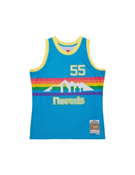 Mens Denver Nuggets Dikembe Mutombo Blue Hardwood Classics 1991 92 Tropical Swingman Jersey,Denver Nuggets,NBA,JERSEY with free 