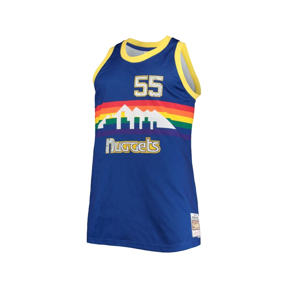 Mens Denver Nuggets Dikembe Mutombo Blue Big Tall 1991 92 NBA 75th Anniversary Diamond Swingman Jersey,Denver Nuggets,NBA,JERSEY