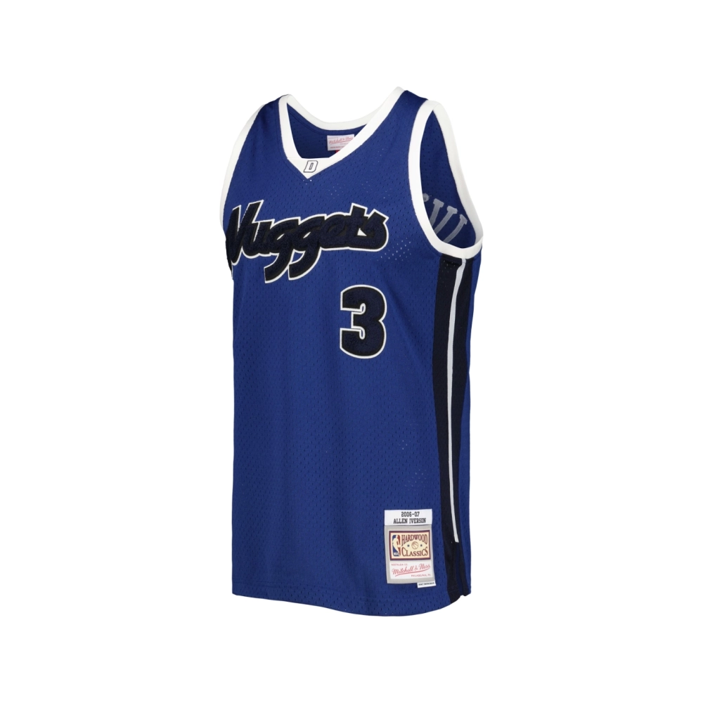Mens Denver Nuggets Allen Iverson Blue Hardwood Classics Off-Court Swingman Jersey,Denver Nuggets,NBA,JERSEY with free shipping
