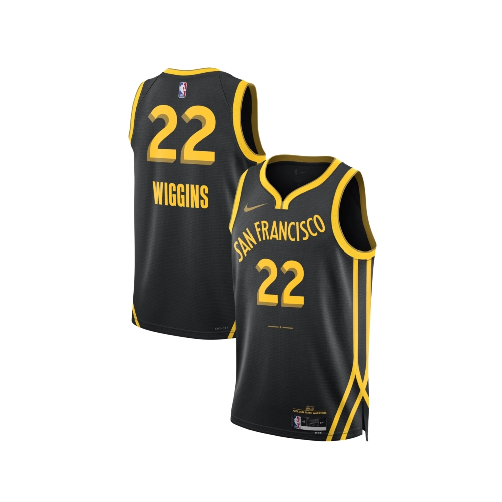 Unisex Golden State Warriors Andrew Wiggins Black 2023 24 Swingman Jersey - City Edition,Golden State Warriors,NBA,JERSEY with f