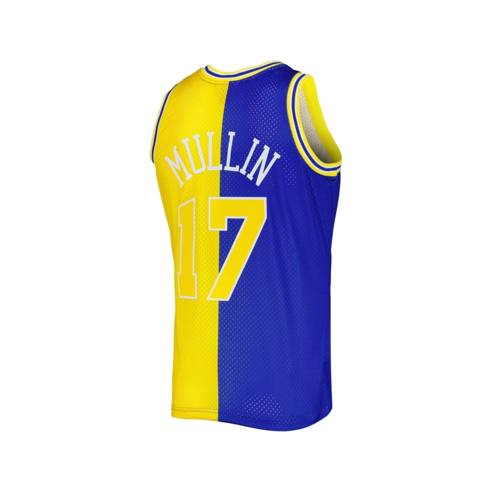 Mens Golden State Warriors Chris Mullin Royal Gold Hardwood Classics 1993 94 Split Swingman Jersey,Golden State Warriors,NBA,JER