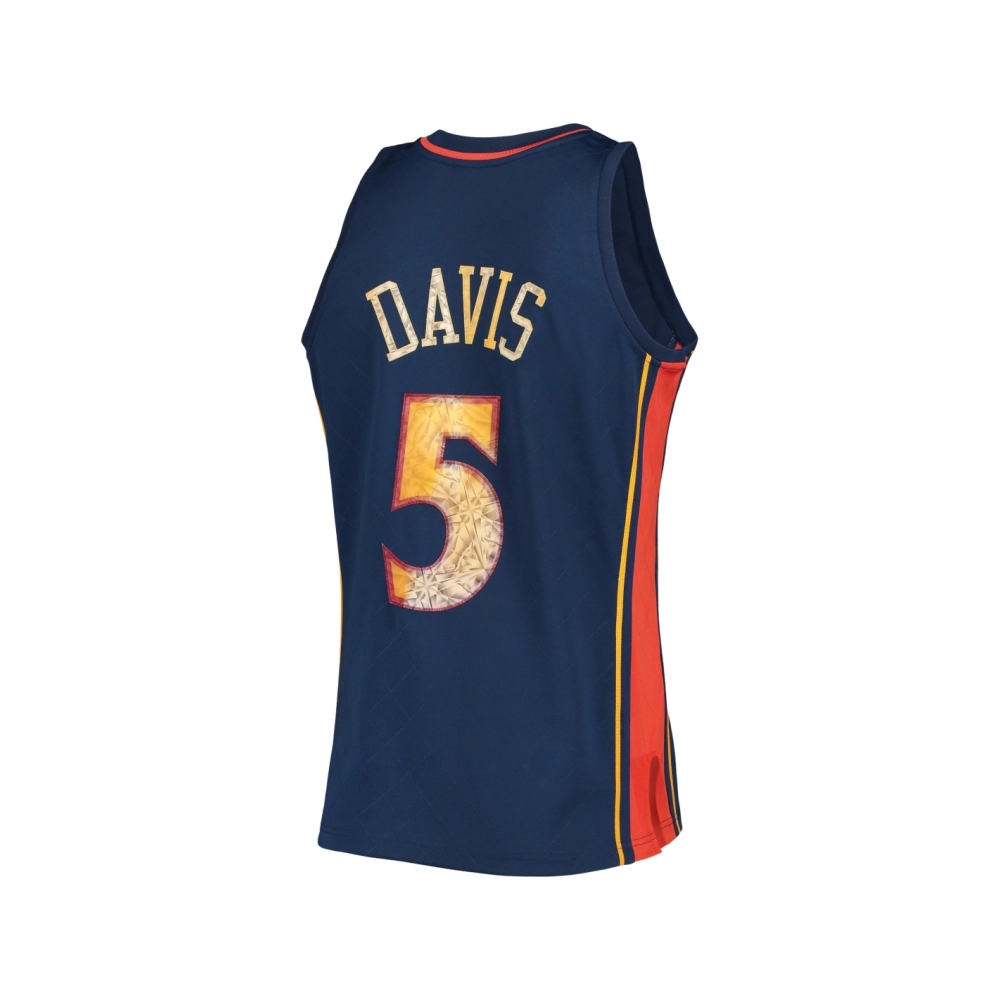 Mens Golden State Warriors Baron Davis Royal 2006 07 Hardwood Classics NBA 75th Anniversary Diamond Swingman Jersey,Golden State