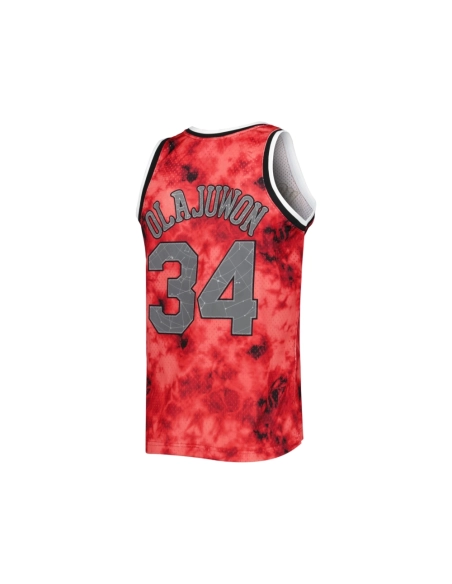 Mens Houston Rockets Hakeem Olajuwon Red 1993 94 Galaxy Swingman Jersey,Houston Rockets,NBA,JERSEY with free shipping