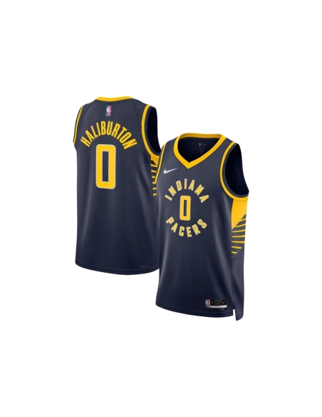 Unisex Indiana Pacers Tyrese Haliburton Navy Swingman Jersey - Icon Edition,Indiana Pacers,NBA,JERSEY with free shipping