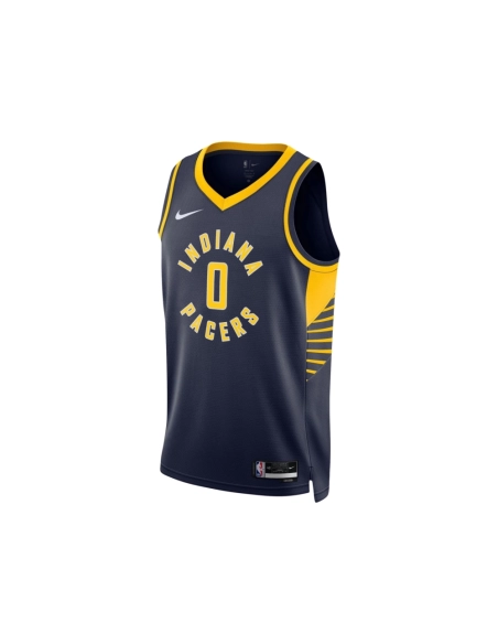 Unisex Indiana Pacers Tyrese Haliburton Navy Swingman Jersey - Icon Edition,Indiana Pacers,NBA,JERSEY with free shipping