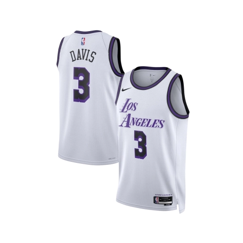 Unisex Los Angeles Lakers Anthony Davis White 2022 23 Swingman Jersey - City Edition,Los Angeles Lakers,NBA,JERSEY with free shi