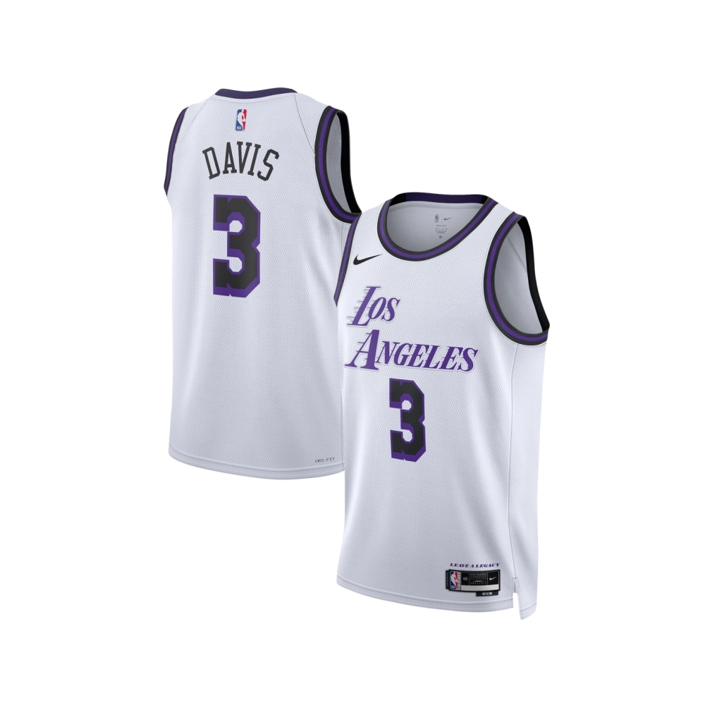Unisex Los Angeles Lakers Anthony Davis White 2022 23 Swingman Jersey - City Edition,Los Angeles Lakers,NBA,JERSEY with free shi