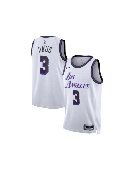 Unisex Los Angeles Lakers Anthony Davis White 2022 23 Swingman Jersey - City Edition,Los Angeles Lakers,NBA,JERSEY with free shi