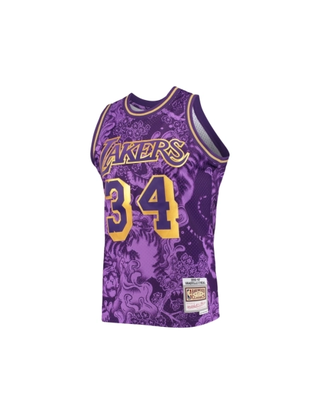 Mens Los Angeles Lakers Shaquille ONeal Purple Hardwood Classics 1996 97 Lunar New Year Swingman Jersey,Los Angeles Lakers,NBA,J