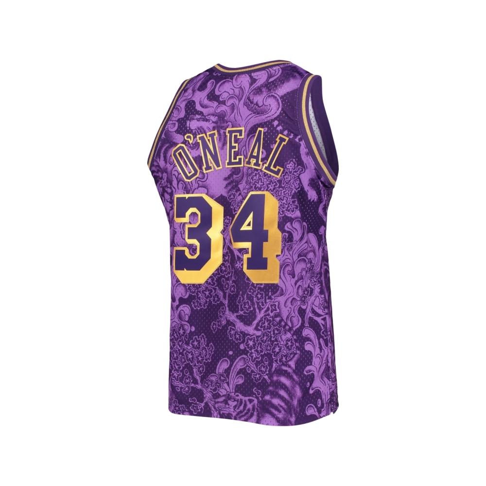 Mens Los Angeles Lakers Shaquille ONeal Purple Hardwood Classics 1996 97 Lunar New Year Swingman Jersey,Los Angeles Lakers,NBA,J