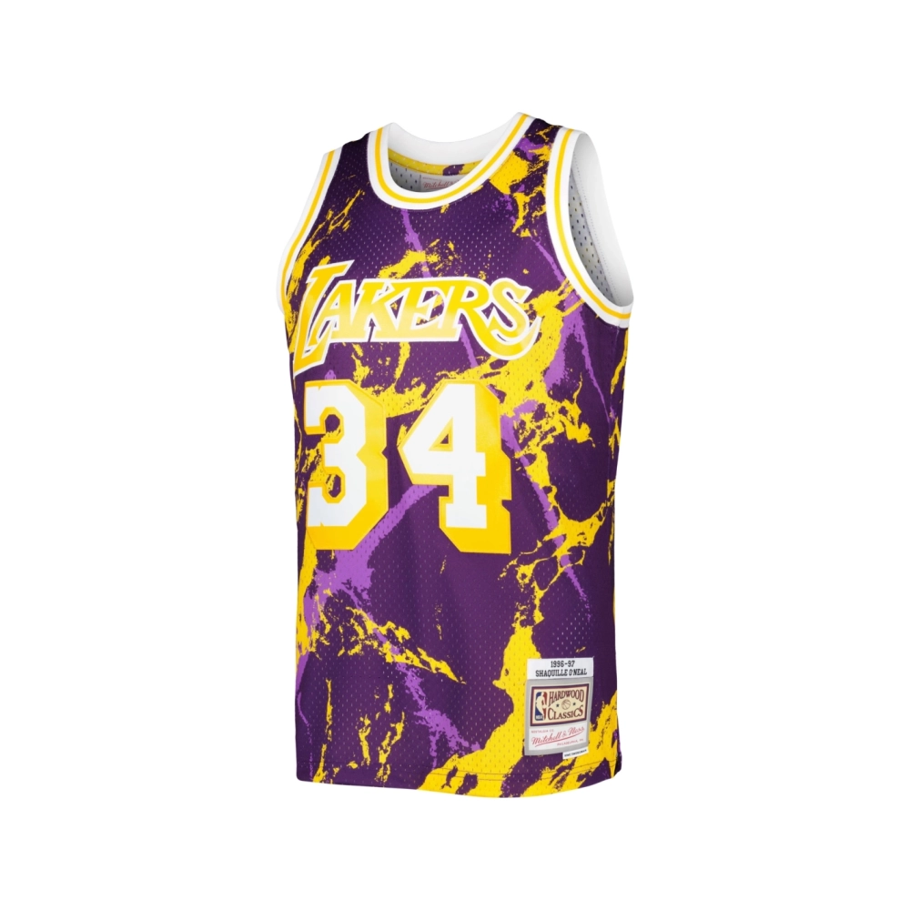 Mens Los Angeles Lakers Shaquille ONeal Purple 1996 97 Hardwood Classics Marble Swingman Jersey,Los Angeles Lakers,NBA,JERSEY wi