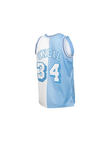 Mens Los Angeles Lakers Shaquille ONeal Powder Blue White Big Tall Hardwood Classics 1996 97 Split Swingman Jersey,Los Angeles L