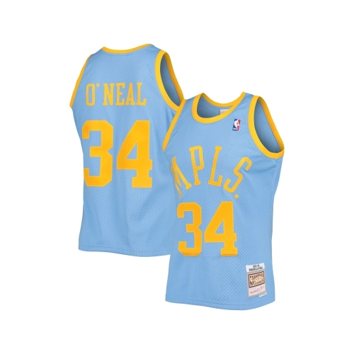 Mens Los Angeles Lakers Shaquille ONeal Powder Blue 2001 02 Hardwood Classics Swingman Jersey,Los Angeles Lakers,NBA,JERSEY with