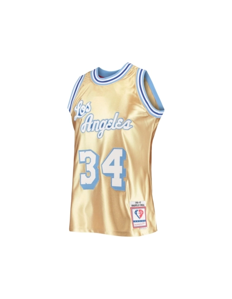 Mens Los Angeles Lakers Shaquille ONeal Gold 75th Anniversary 1996 97 Hardwood Classics Swingman Jersey,Los Angeles Lakers,NBA,J