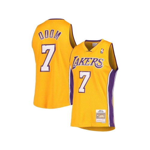 Mens Los Angeles Lakers Lamar Odom Gold 2001 02 Hardwood Classics Swingman Jersey,Los Angeles Lakers,NBA,JERSEY with free shippi