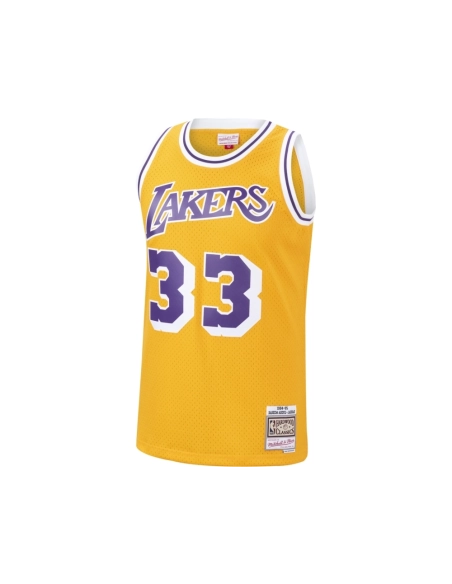 Mens Los Angeles Lakers Kareem Abdul-Jabbar Gold Hardwood Classics Swingman Jersey,Los Angeles Lakers,NBA,JERSEY with free shipp