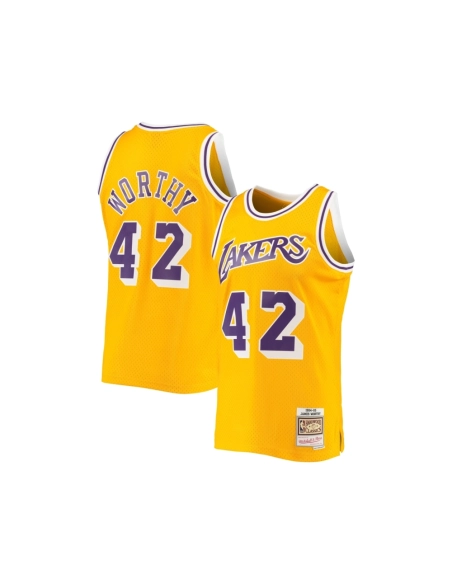 Mens Los Angeles Lakers James Worthy Gold 1984 85 Hardwood Classics Swingman Jersey,Los Angeles Lakers,NBA,JERSEY with free ship