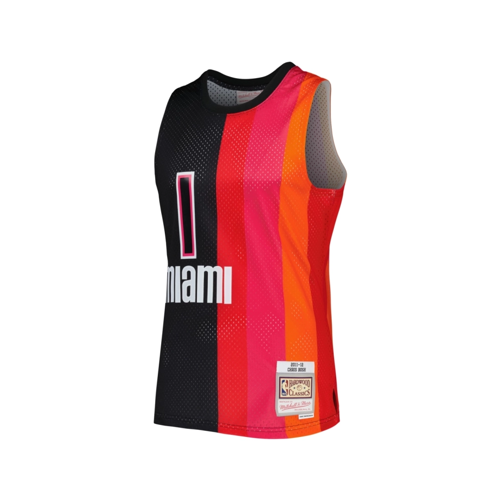 Mens Miami Heat Chris Bosh Black Red Hardwood Classics 2011 12 Split Swingman Jersey,Miami Heat,NBA,JERSEY with free shipping