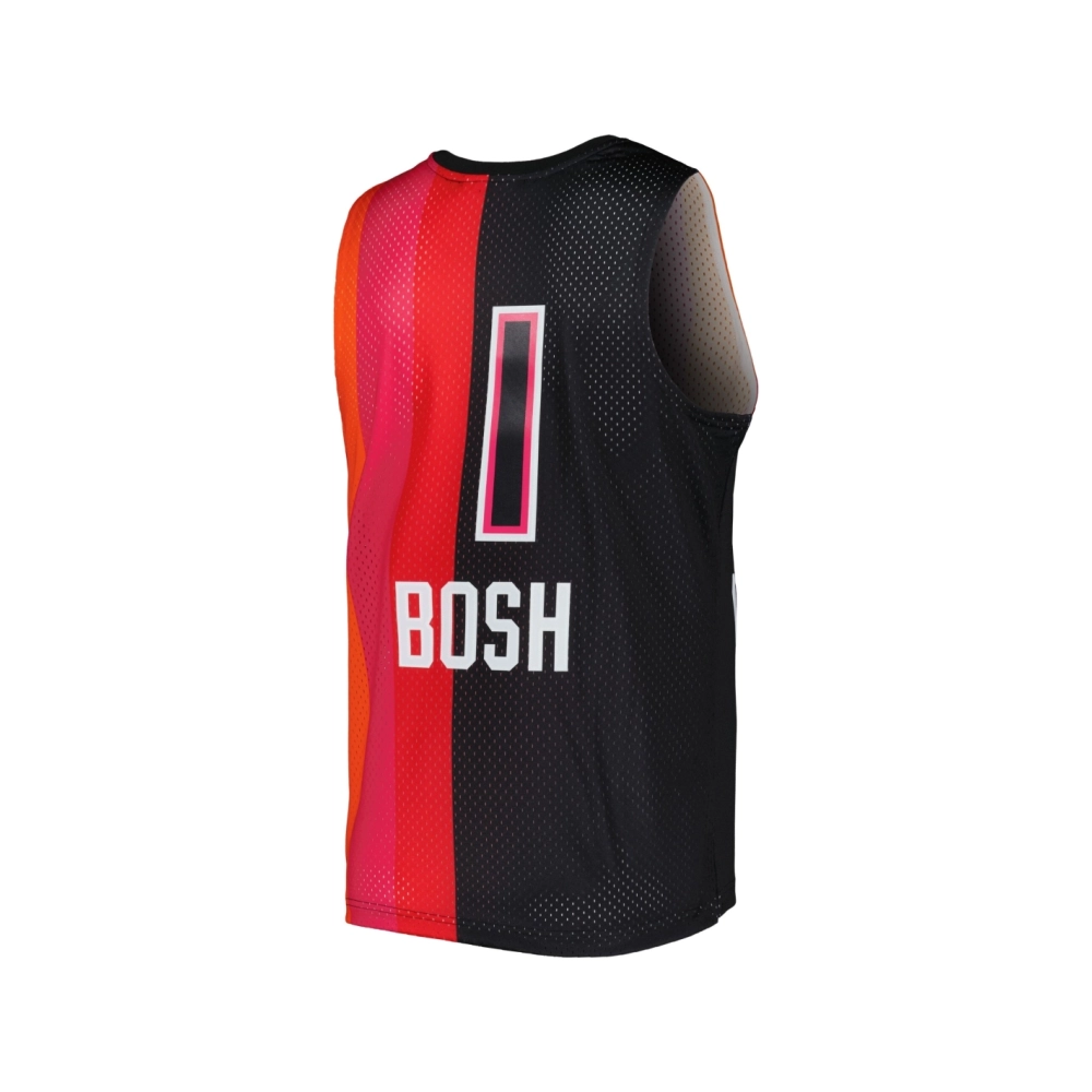 Mens Miami Heat Chris Bosh Black Red Hardwood Classics 2011 12 Split Swingman Jersey,Miami Heat,NBA,JERSEY with free shipping