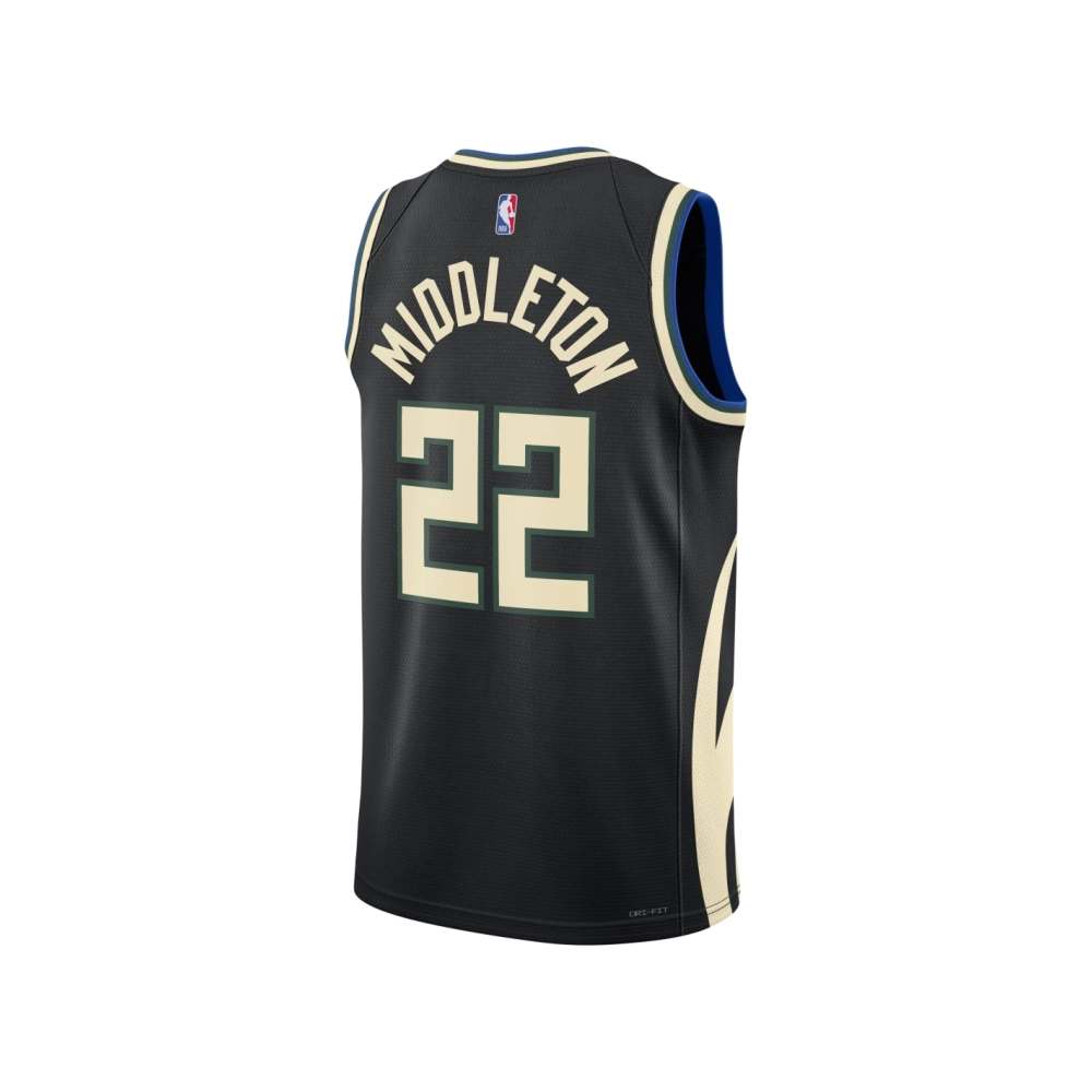 Unisex Milwaukee Bucks Khris Middleton Black Swingman Jersey - Statement Edition,Milwaukee Bucks,NBA,JERSEY with free shipping