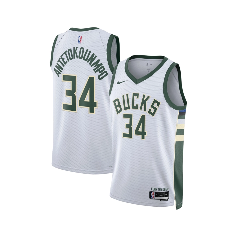 Unisex Milwaukee Bucks Giannis Antetokounmpo White Swingman Jersey - Association Edition,Milwaukee Bucks,NBA,JERSEY with free sh