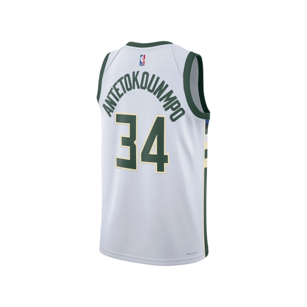 Unisex Milwaukee Bucks Giannis Antetokounmpo White Swingman Jersey - Association Edition,Milwaukee Bucks,NBA,JERSEY with free sh
