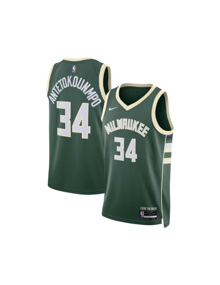 Unisex Milwaukee Bucks Giannis Antetokounmpo Hunter Green Swingman Jersey - Icon Edition,Milwaukee Bucks,NBA,JERSEY with free sh