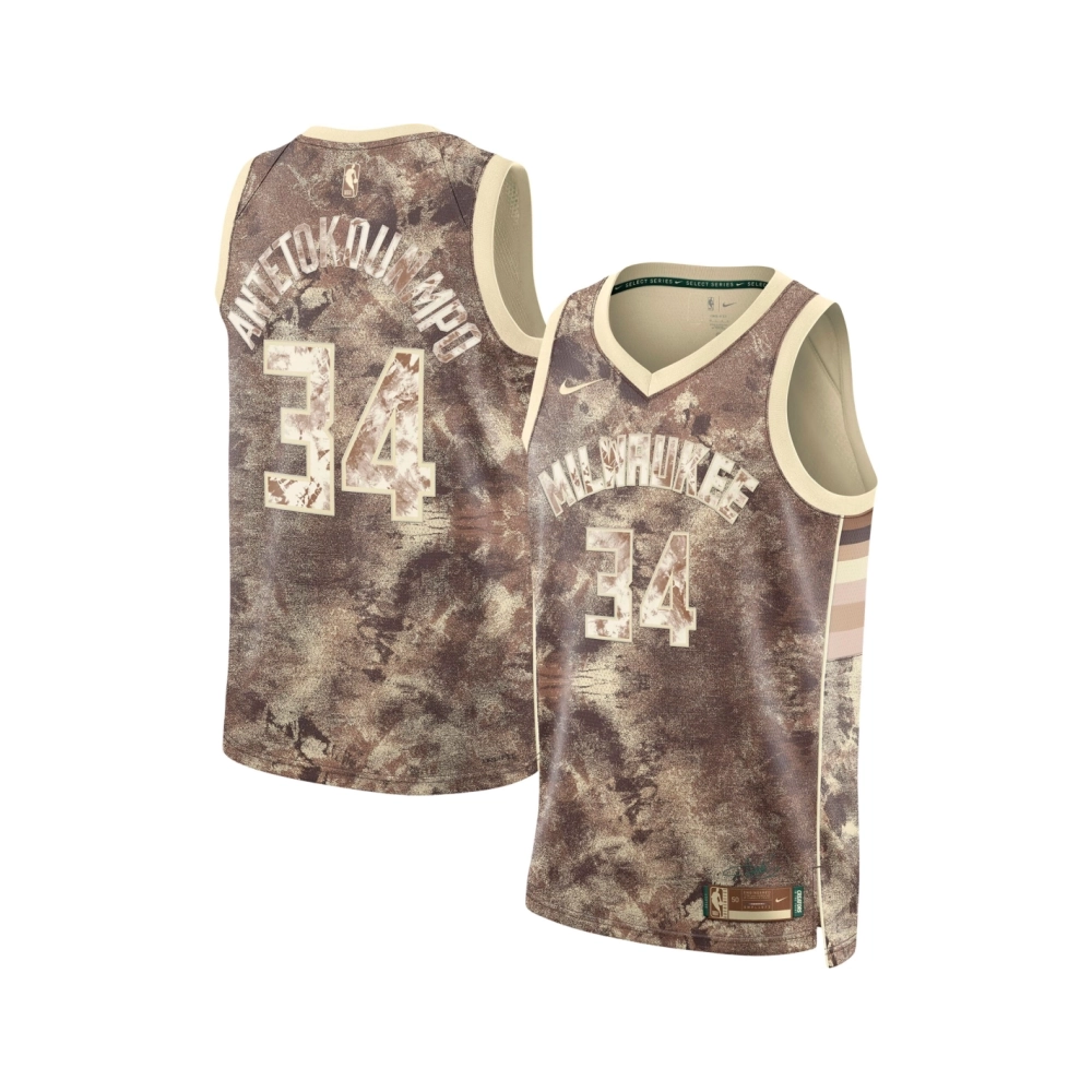 Unisex Milwaukee Bucks Giannis Antetokounmpo Brown Select Series Swingman Jersey,Milwaukee Bucks,NBA,JERSEY with free shipping