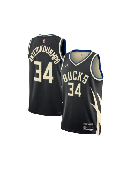 Unisex Milwaukee Bucks Giannis Antetokounmpo Black Swingman Jersey - Statement Edition,Milwaukee Bucks,NBA,JERSEY with free ship