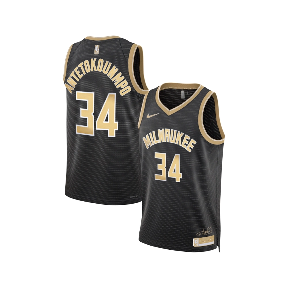 Unisex Milwaukee Bucks Giannis Antetokounmpo Black Select Series Swingman Jersey,Milwaukee Bucks,NBA,JERSEY with free shipping