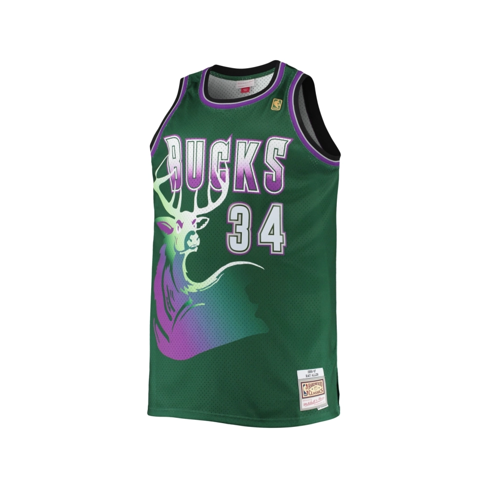 Mens Milwaukee Bucks Ray Allen Hunter Green Big Tall 1996 97 Hardwood Classics Swingman Jersey,Milwaukee Bucks,NBA,JERSEY with f
