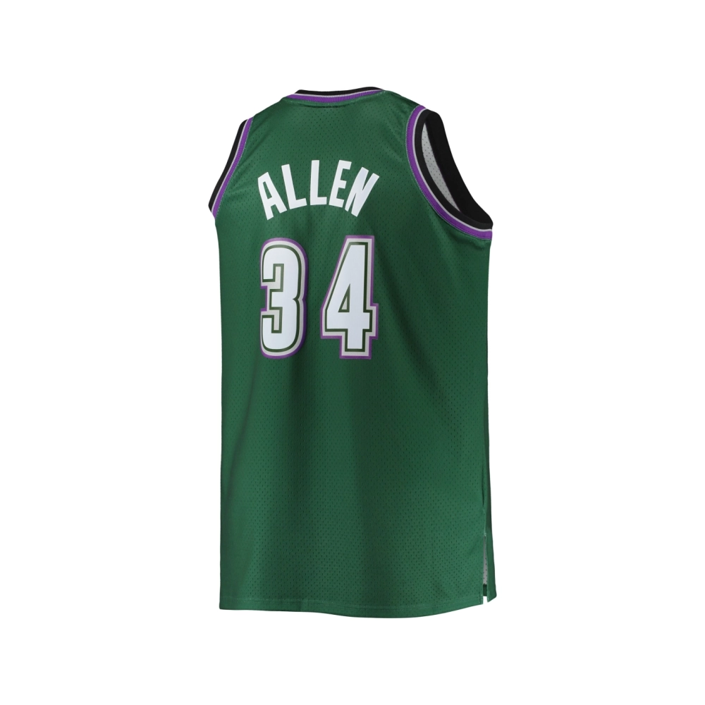 Mens Milwaukee Bucks Ray Allen Hunter Green Big Tall 1996 97 Hardwood Classics Swingman Jersey,Milwaukee Bucks,NBA,JERSEY with f
