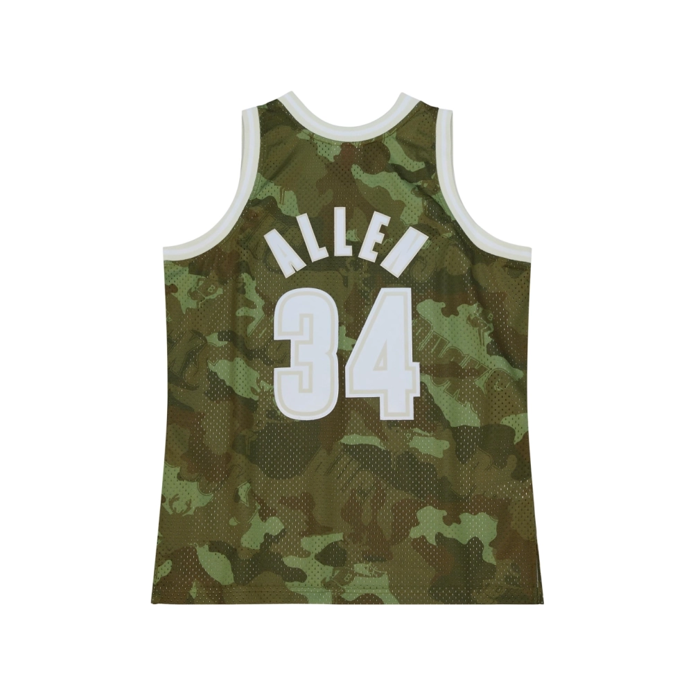 Mens Milwaukee Bucks Ray Allen Camo Hardwood Classics 2000 01 Ghost Green Swingman Jersey,Milwaukee Bucks,NBA,JERSEY with free s