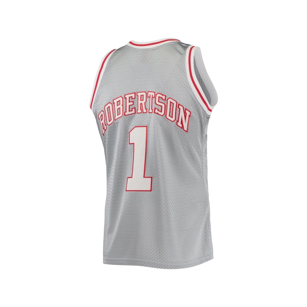 Mens Milwaukee Bucks Oscar Robertson Silver 75th Anniversary 1971 72 Hardwood Classics Swingman Jersey,Milwaukee Bucks,NBA,JERSE