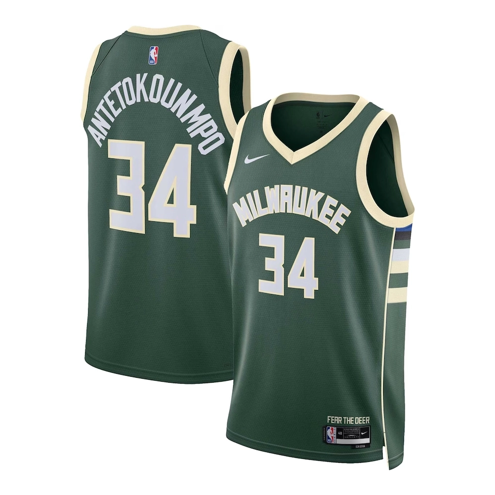 Giannis Antetokounmpo Milwaukee Bucks Unisex Swingman Jersey Icon Edition Hunter Green,Milwaukee Bucks,NBA,JERSEY with free ship