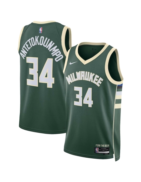 Giannis Antetokounmpo Milwaukee Bucks Unisex Swingman Jersey Icon Edition Hunter Green,Milwaukee Bucks,NBA,JERSEY with free ship