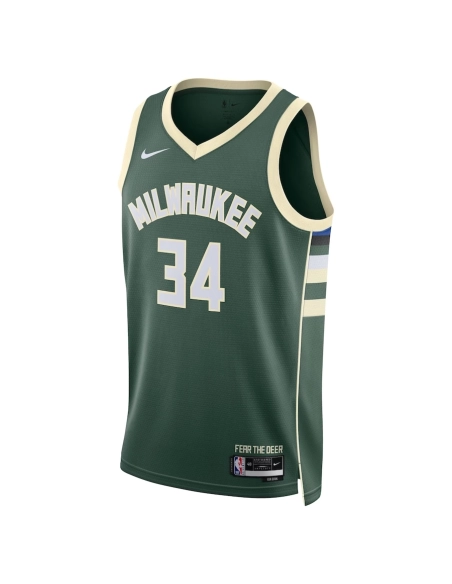 Giannis Antetokounmpo Milwaukee Bucks Unisex Swingman Jersey Icon Edition Hunter Green,Milwaukee Bucks,NBA,JERSEY with free ship