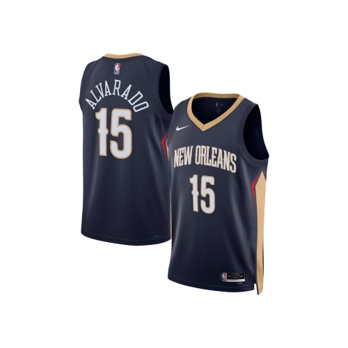 Unisex New Orleans Pelicans Jose Alvarado Navy Swingman Jersey - Icon Edition,New Orleans Pelicans,NBA,JERSEY with free shipping