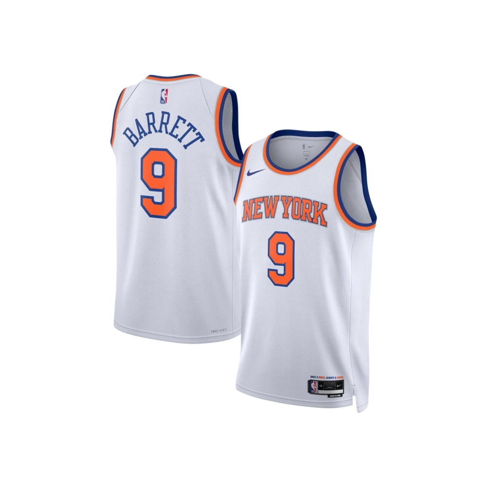 Unisex New York Knicks RJ Barrett White Swingman Jersey - Association Edition,New York Knicks,NBA,JERSEY with free shipping