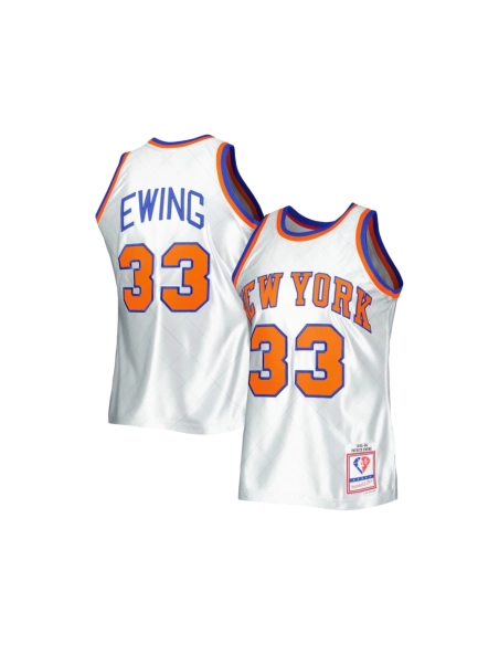 Mens New York Knicks Patrick Ewing Platinum 1985 86 Hardwood Classics 75th Anniversary Swingman Jersey,New York Knicks,NBA,JERSE