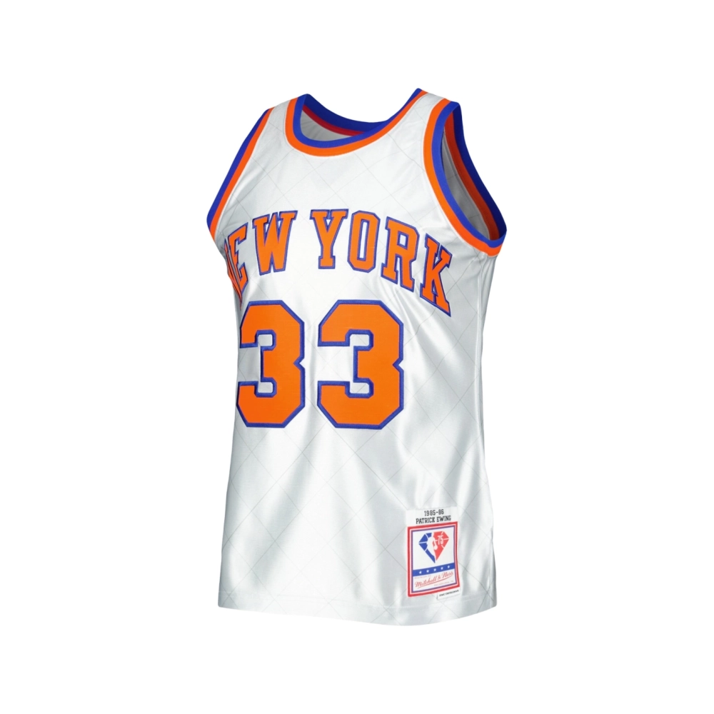 Mens New York Knicks Patrick Ewing Platinum 1985 86 Hardwood Classics 75th Anniversary Swingman Jersey,New York Knicks,NBA,JERSE