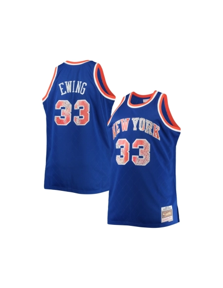 Mens New York Knicks Patrick Ewing Blue Big Tall 1991 92 NBA 75th Anniversary Diamond Swingman Jersey,New York Knicks,NBA,JERSEY