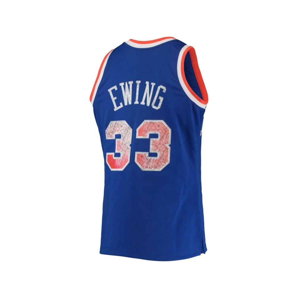 Mens New York Knicks Patrick Ewing Blue 1991 92 Hardwood Classics NBA 75th Anniversary Diamond Swingman Jersey,New York Knicks,N