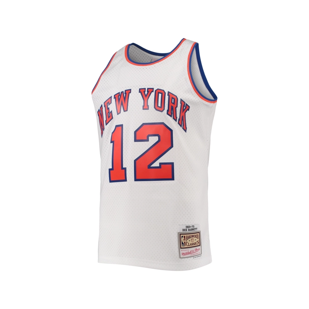 Mens New York Knicks Dick Barnett White 1969 70 Hardwood Classics Swingman Jersey,New York Knicks,NBA,JERSEY with free shipping