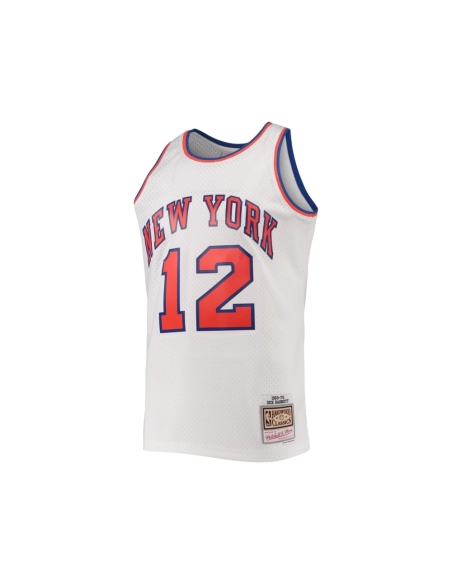 Mens New York Knicks Dick Barnett White 1969 70 Hardwood Classics Swingman Jersey,New York Knicks,NBA,JERSEY with free shipping